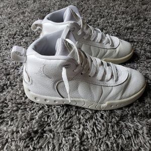 All White Jordan Jumpman Sneakers